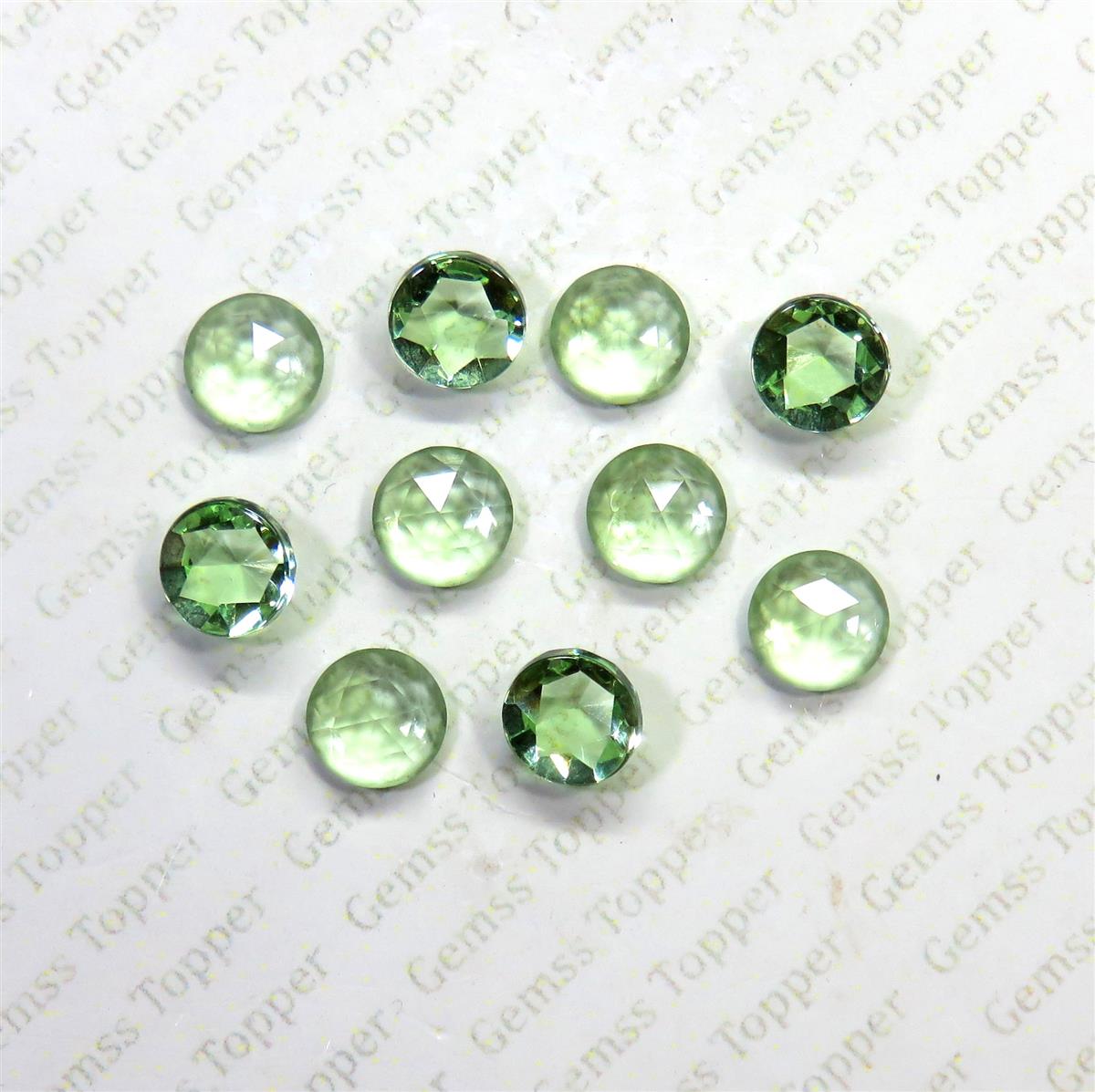 Green Amethyst 9x9 mm Round Rose Cut